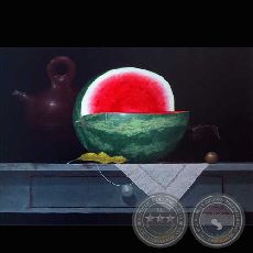 CONTEMPLACIÓN DEL TIEMPO II - Óleo de HERNÁN MIRANDA