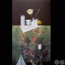 COMPOSICIÓN CON FLORES - OBRA DE HERNÁN MIRANDA