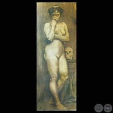 DESNUDO - Obras en carbonilla de MODESTO DELGADO RODAS