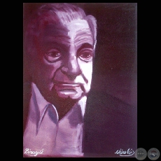 AUGUSTO ROA BASTOS / RUBÉN CÉSPEDES, 2010 - Óleos de NICOLÁS MONGELOS MARTÍNEZ