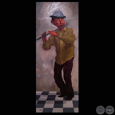 De la serie MÚSICOS - Óleo de Roberto Morellli