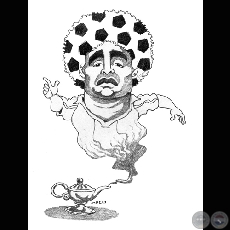 DIEGO ARMANDO MARADONA, 2009 - Caricatura de NICO