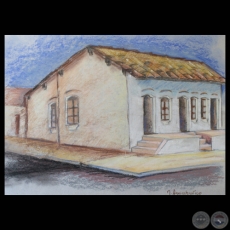CASA DE LA INDEPENDENCIA - Pastel sobre cartón de NORMA ANNICCHIARICO