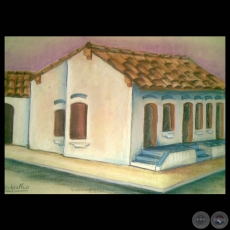 CASA DE LA INDEPENDENCIA - Pastel sobre cartón de NORMA ANNICCHIARICO