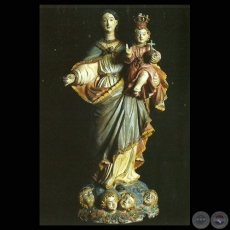 NUESTRA SEÑORA DEL ROSARIO - TALLA JESUITA, Siglo XVIII (COLECCIÓN FUNDACIÓN YMAGUARÉ)