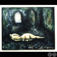 DESNUDO TRISTE - Técnica Mixta - Obra de Ofelia Fisman 
