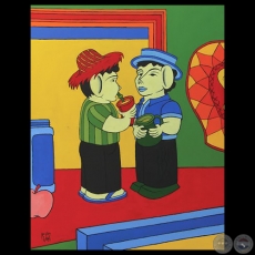 JATERERE PY CHE PATRÓN - Óleo sobre tela de MARÍA SILVIA CUEVAS