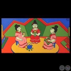 JATYTA KUERA - CATERPILLAR - Óleo sobre tela de MARÍA SILVIA CUEVAS