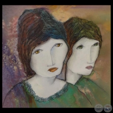 SERIE ROSTROS, 2001 - Acrílico sobre tela de OLGA BLINDER