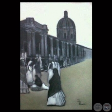 MERCADO GUAZÚ - ASUNCIÓN - Pintura de HERNÁN ESCURRA