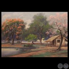 PARQUE CABALLERO - Óleo de HÉCTOR DA PONTE