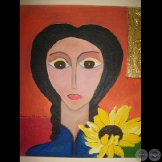 MALINCHA ENTRE GIRASOLES - Obra de Milagros Pongo - Año 2008
