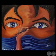 ESPEJO DEL ALMA (De la serie) - Óleo de Marco Reynaldi -  Año 2007