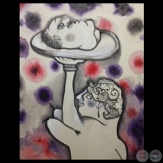 DIBUJOS SOBRE TELA CRUDA - Obras de RICARDO MIGLIORISI