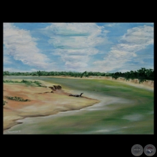 RÍO PILCOMAYO (DETALLE) - Óleo de GERDA FRIESEN DE RUÍZ DÍAZ