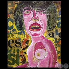 LA MUJER DE LA ESQUINA ROSADA - Obra de William Riquelme - Año 1989