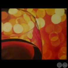 VINO Y LUCES - Óleo de ROCÍO JAZMÍN RAMÍREZ
