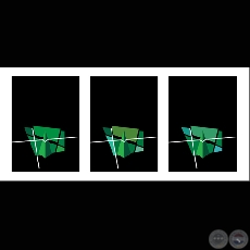 OBRA Nº 24 - DesFragmentación / Serie Verde / Tríptico -  Artista: GUSTAVO RODRÍGUEZ JARA - Año: 2009