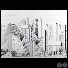 LOS AVANCES DEL PROGRESO, CIVILIZACIÓN, 1984 - Obra de GUSTAVO RODRÍGUEZ JARA 