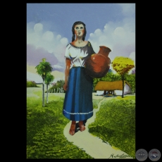 MUJER CAMPESINA - Óleo de RUFINO CARDOZO