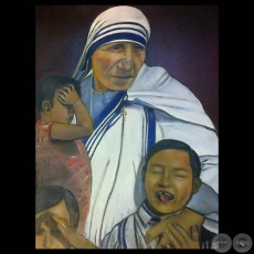 SANTA MADRE TERESA DE CALCUTA - Pintura de HERNÁN ESCURRA