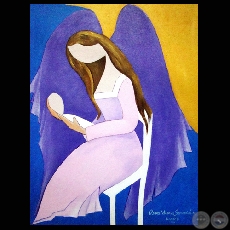 ANGEL DE LA GUARDA, 2009 - Óleo de OSVALDINA SERVIÁN