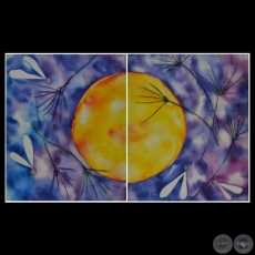 SOL - DE LA SERIE DÍPTICOS ESPEJOS SILVESTRES - Técnica Mixta de MARTA ROCÍO BENÍTEZ - Año 2013