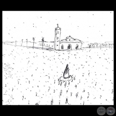PROCESIÓN A CAACUPÉ, 2013 - Dibujo sobre papel de TONI ROBERTO