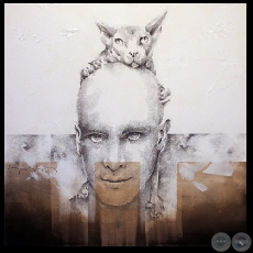 GATO EGIPCIO, 2009 - Acrílico sobre tela de FÉLIX TORANZOS