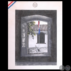 CASA DE LA INDEPENDENCIA, 1986 - Dibujo de MARTN VALLEJOS