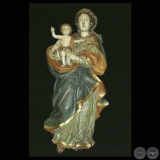 VIRGEN Y EL NIÑO - TALLA JESUÍTICA, Siglo XVIII (MUSEO DEL TESORO DE LA CATEDRAL DE ASUNCIÓN)