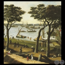 EJÉRCITO ARGENTINO – VISTA DEL INTERIOR DE CURUZÚ, 1866 - Óleo sobre tela de CANDIDO LÓPEZ