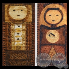 DIOSA DE LOS PECES / DIOSA DE LOS PAJAROS, 2008 - Técnica mixta de LUCY YEGROS