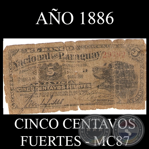 CINCO CENTAVOS FUERTES - MC87. ... - FIRMAS: JOSÉ URDAPILLETA - J.E. SAGUIER