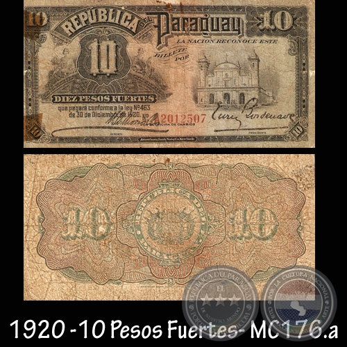 DIEZ PESOS FUERTES - FIRMA: MARIANO B. MORESCHI  ENRIQUE BORDENAVE