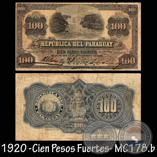 CIEN PESOS FUERTES - FIRMA: MARIANO B. MORESCHI – LUÍS A. RIART