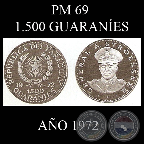 PM 69  1.500 GUARANES  AO 1972