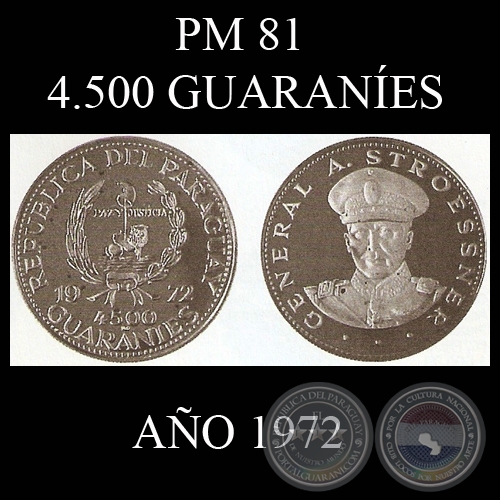 PM 81  4.500 GUARANES  AO 1972