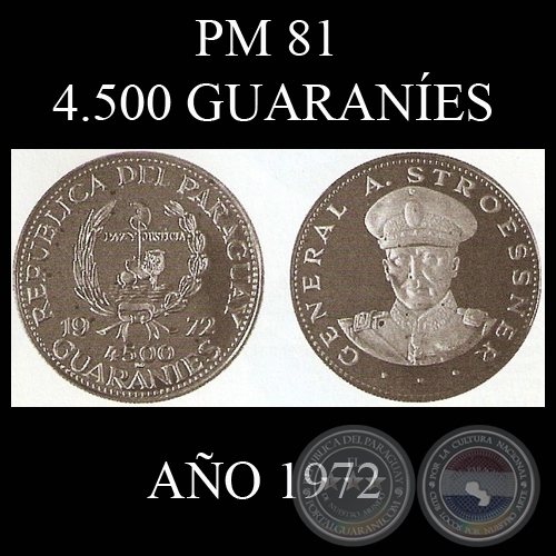 PM 81 – 4.500 GUARANÍES – AÑO 1972