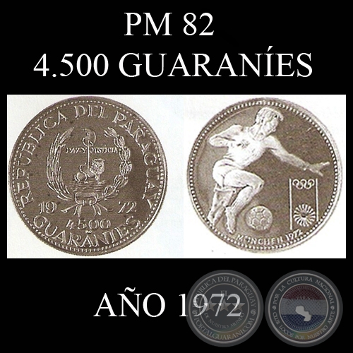 PM 82  4.500 GUARANES  AO 1972