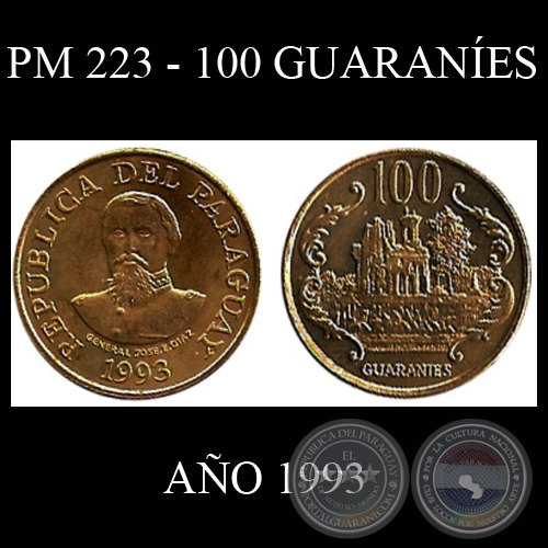 PM 223 - 100 GUARANES  AO 1993