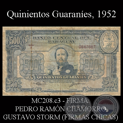 QUINIENTOS GUARANÍES - FIRMA: PEDRO RAMÓN CHAMORRO - GUSTAVO STORM (FIRMAS CHICAS)