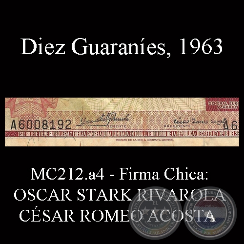 DIEZ GUARANÍES - FIRMA: OSCAR STARK RIVAROLA - CÉSAR ROMEO ACOSTA (FIRMAS CHICAS)