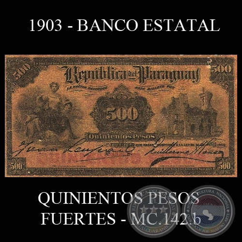 QUINIENTOS PESOS FUERTES - MC149.a - FIRMA: JUAN LEOPARDI  GUILLERMO ALONSO