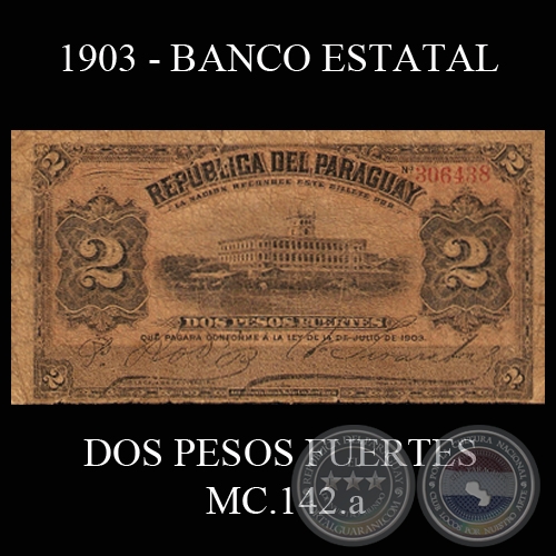 DOS PESOS FUERTES - MC142.a - FIRMA: PEDRO RODI – VICENTE SORRAZABAL