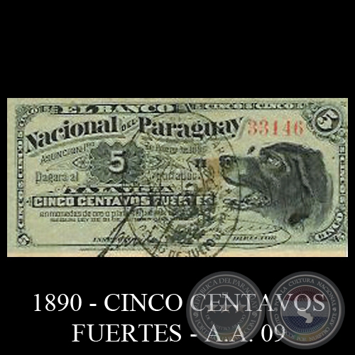 CINCO CENTAVOS FUERTES - A.A. 09 - FIRMA: JOS URDAPILLETA - J.E. SAGUIER