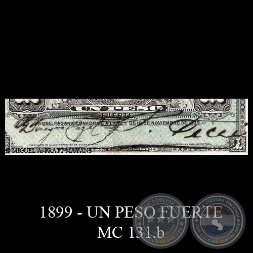 UN PESO FUERTE - MC131.b - FIRMA: GERNIMO PEREIRA CAZAL  P. PECCI