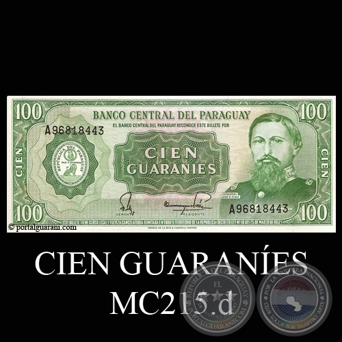 CIEN GUARANES - MC215.d - FIRMA: RUBN FALCN SILVA - JOS ENRIQUE PEZ