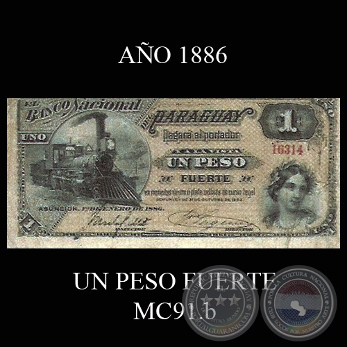UN PESO FUERTE - MC91.b - FIRMAS: JOSÉ URDAPILLETA – J.E. SAGUIER