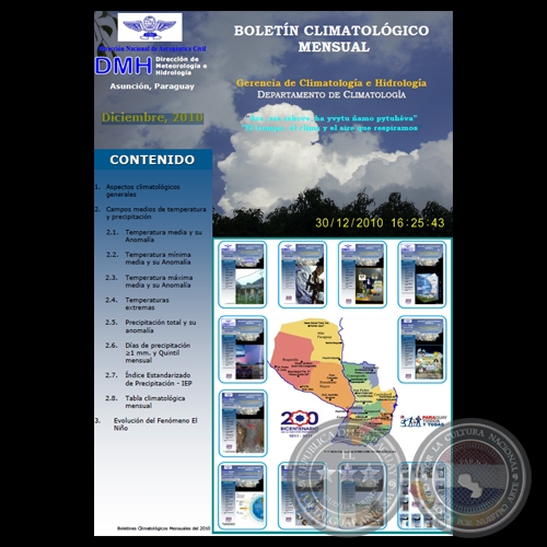 BOLETÍN CLIMATOLÓGICO MENSUAL, DICIEMBRE 2010
